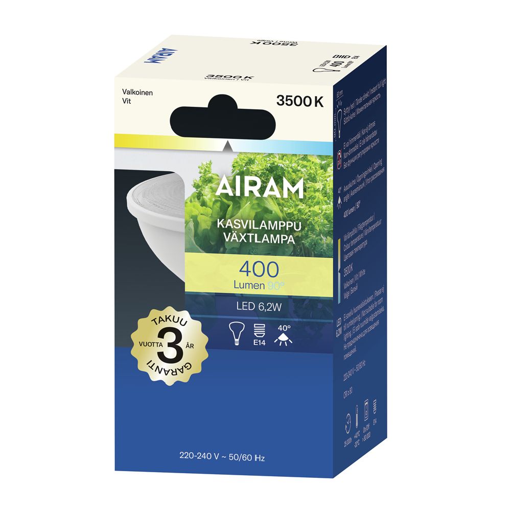 Airam LED-taimelamp E14 6,2 W 3500 K 400 lm