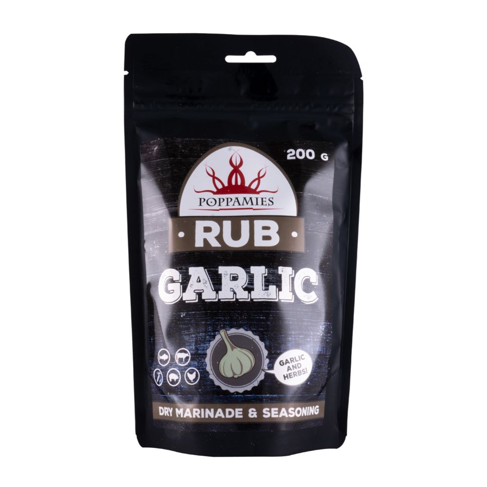 Poppamies Rub Garlic maitseainesegu, 200 g