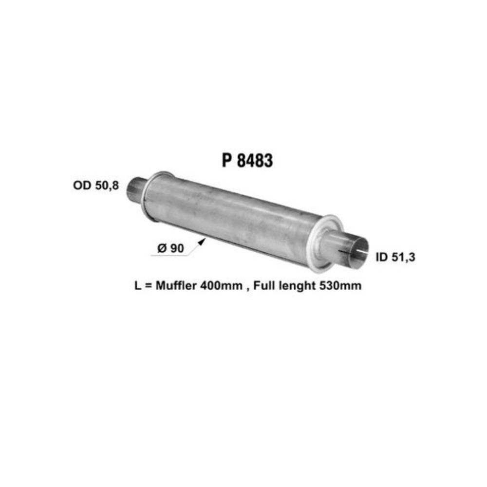 2" ø10x42cm Vaimennin ø51mm