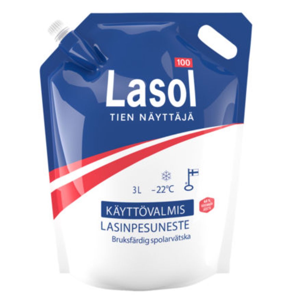 Lasol Lasinpesuneste käyttövalmis pussi -22 °C 3 l