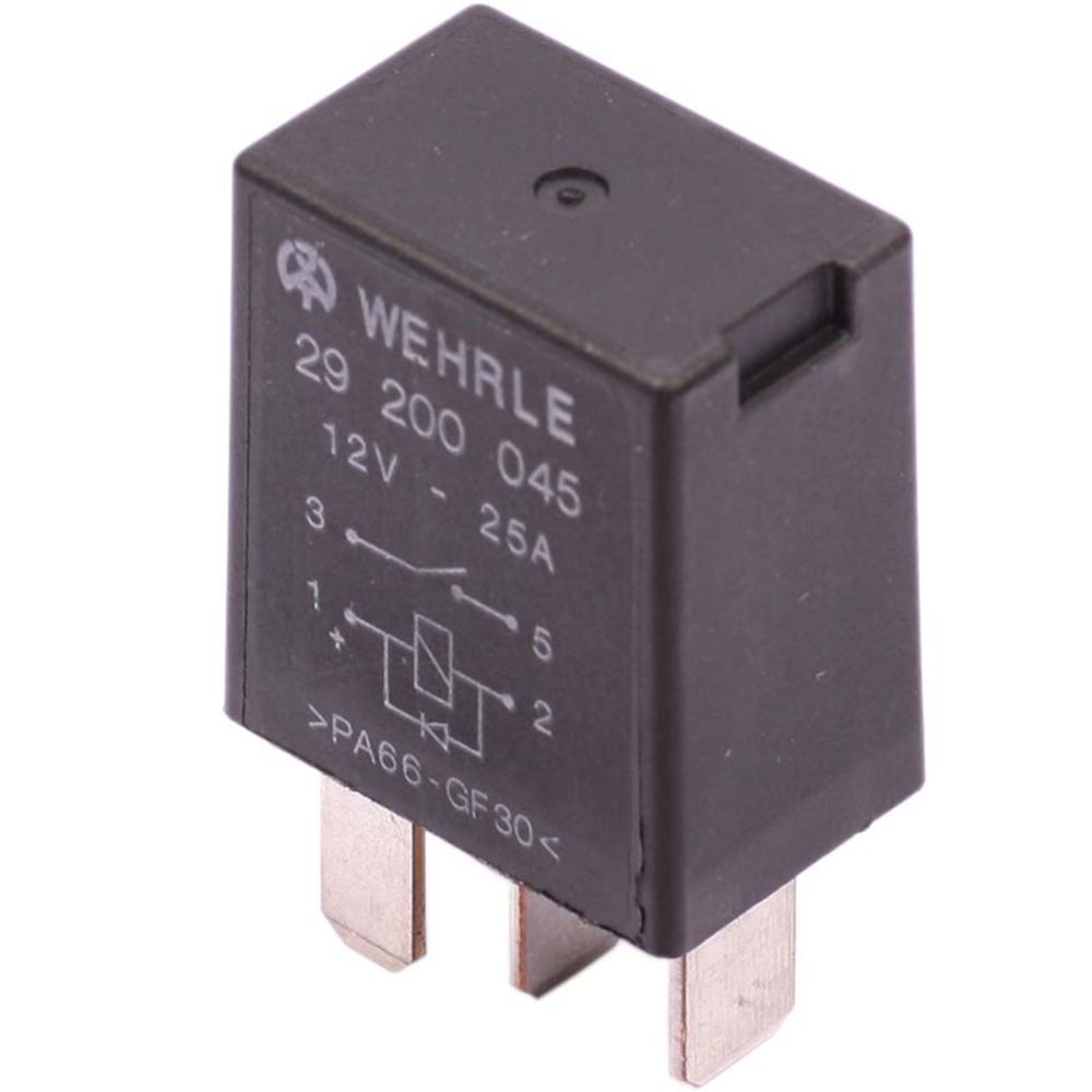 Mikrorelä 12 V/25 A 4-polig + diod