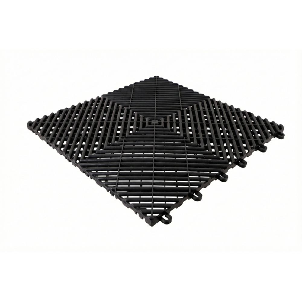 AX4 golvplatta plast 40 x 40 cm 0,96 m² svart 6 st.
