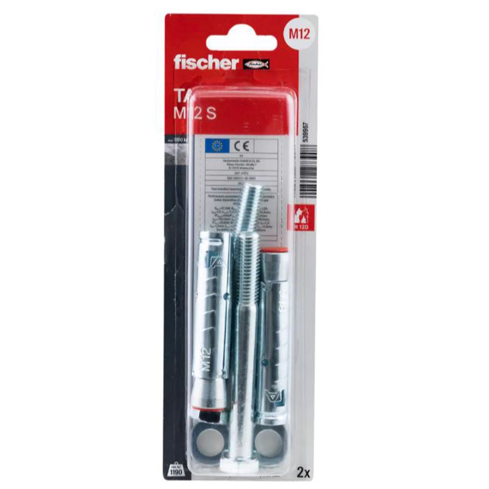 Fischer TA M12 S/25 K NV voima-ankkuri 2 kpl