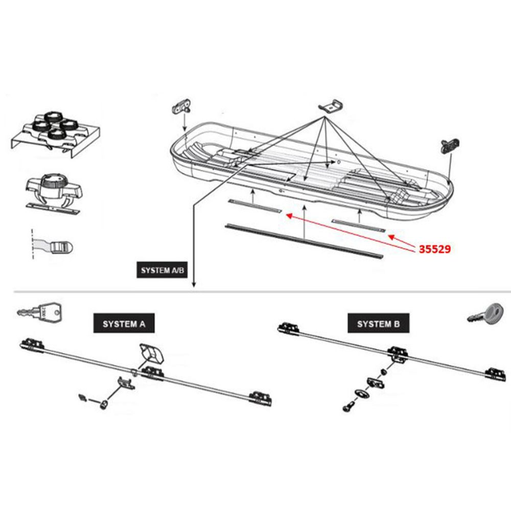 Hapro 35529 Premium-Fit kiskon tiivistekumi 4 kpl (sis. popniitit)