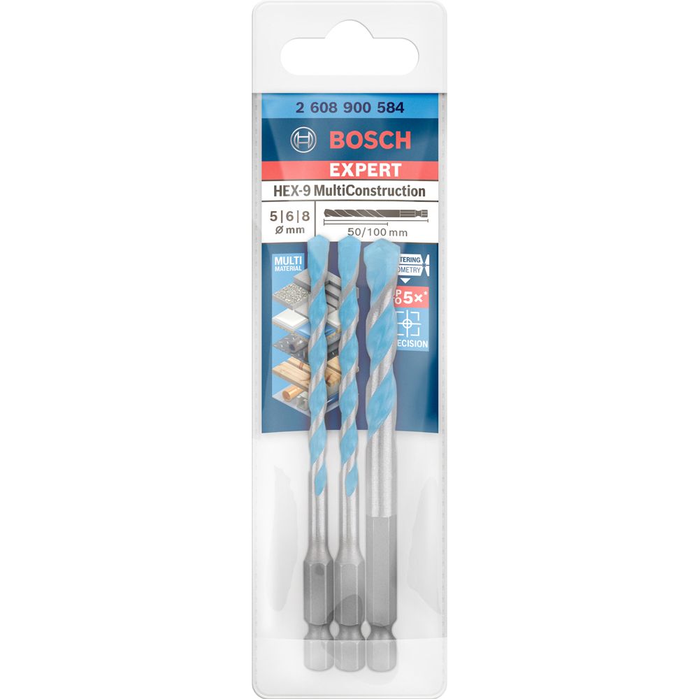 Bosch HEX MultiConstruct Puuriterade Komplekt 3 tk