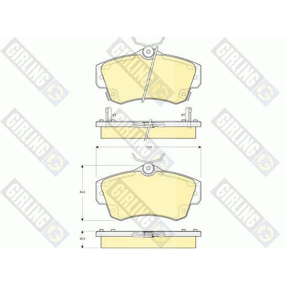 Piduriklotside komplekt 97-22631