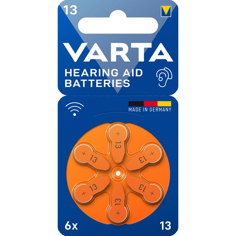 VARTA kuuldeaparaadi patarei, 13 (PR48), 6 tk