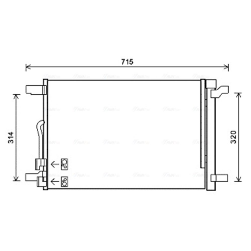 Ilmastointilaitteen lauhdutin 30-00462