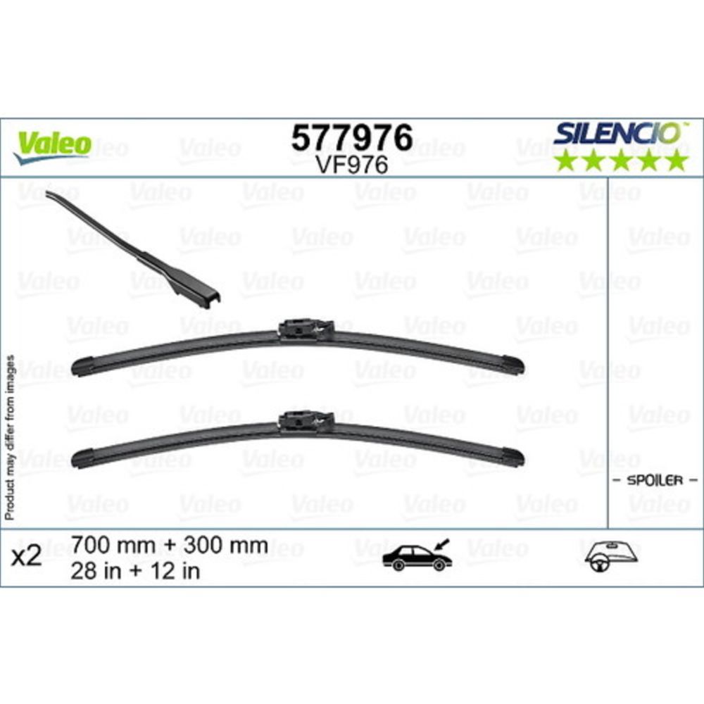 Valeo Silencio Flatblade VF976 kojamehed 70 + 30 cm
