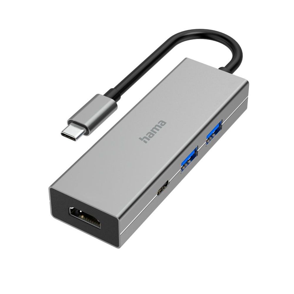 Hama USB-hub, 4 portar, USB-C – 2 x USB-A/USB-C/HDMI, 5 Gbit/s