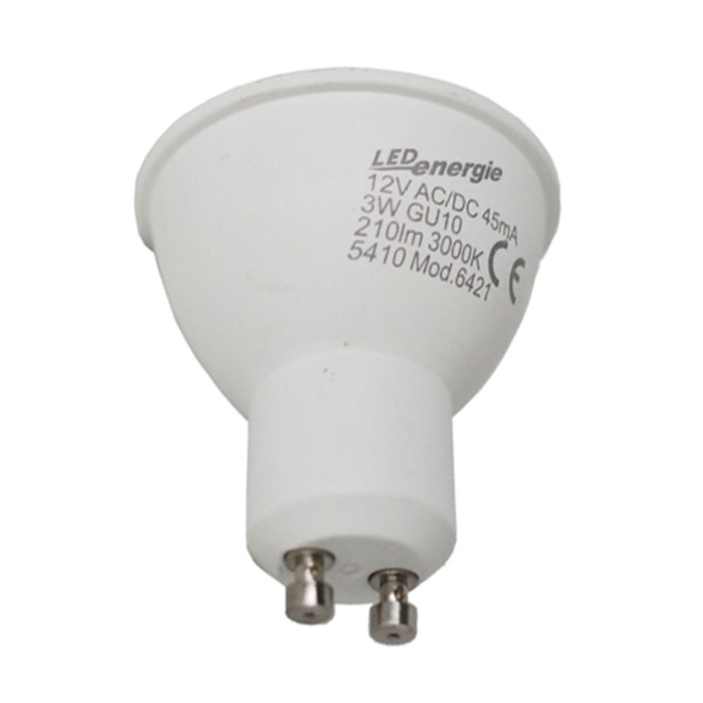 Led Energie 12V LED-kohtvalgusti, GU10, 3 W, 3000 K, 210 lm