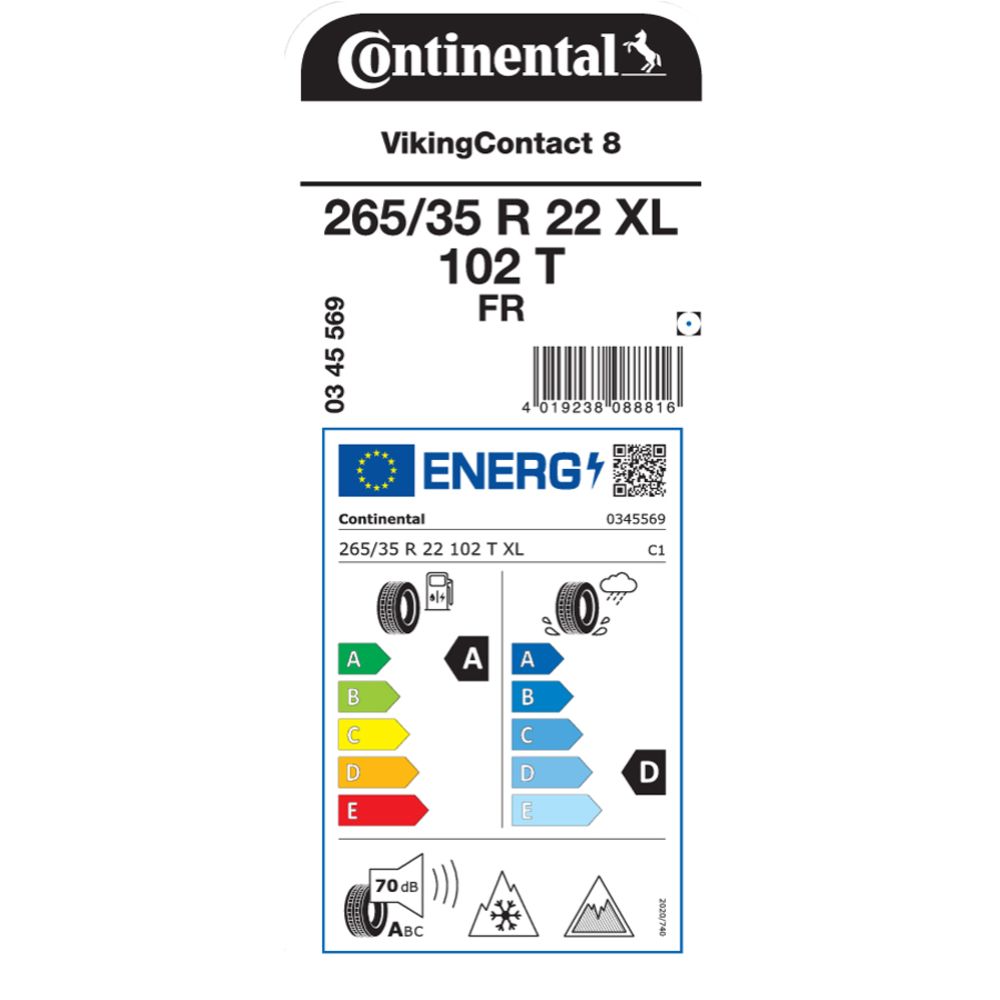 Continental VikingContact 8 265/35 R22 102T XL kitkarengas