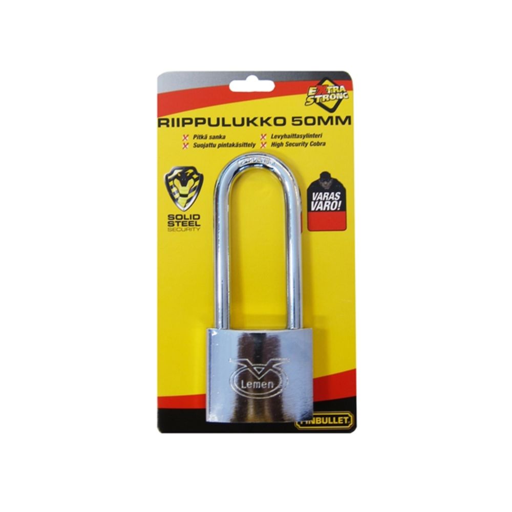 Riippulukko pitkäsankainen 50 mm