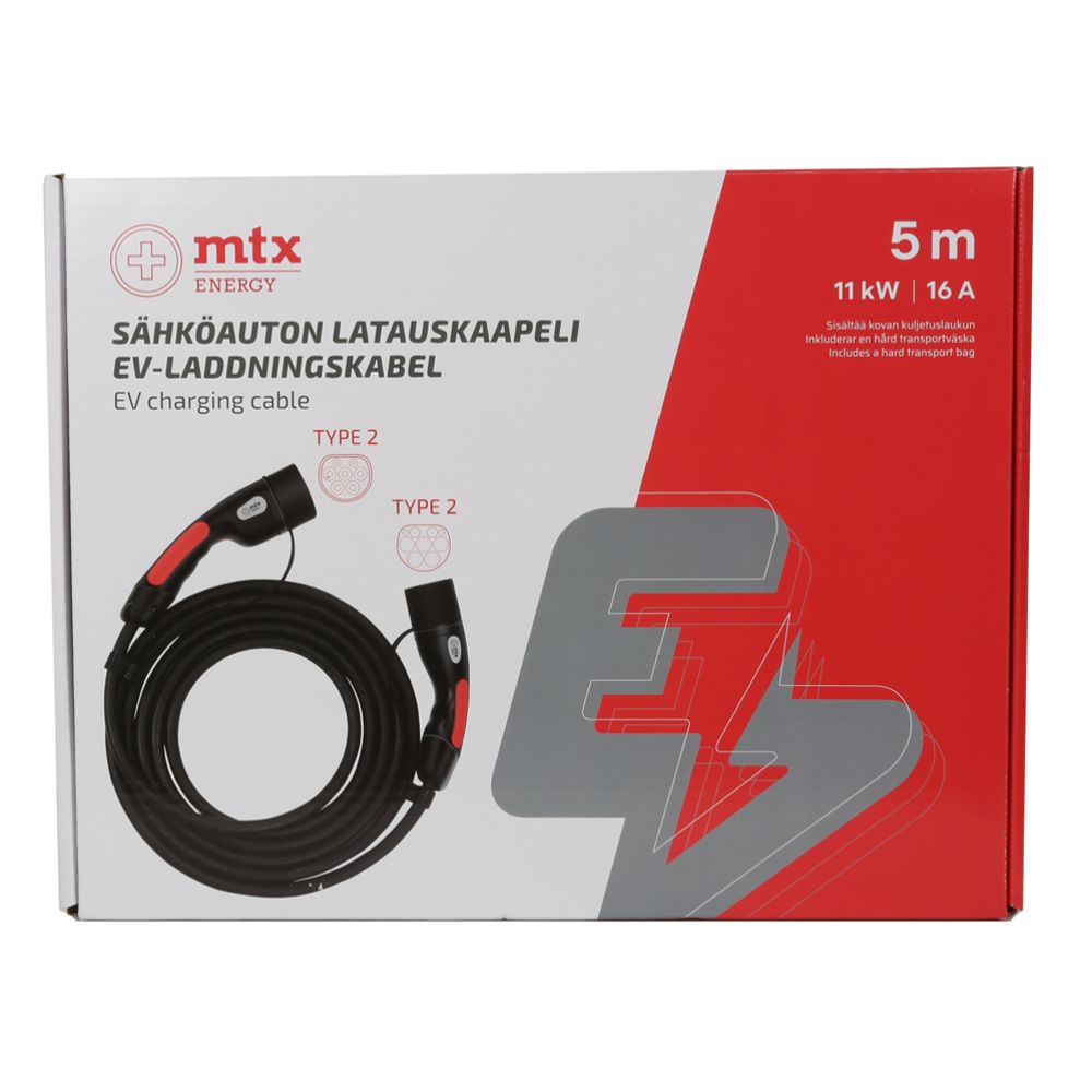 MTX Energy laddningskabel för elbil 11 kW 5 m