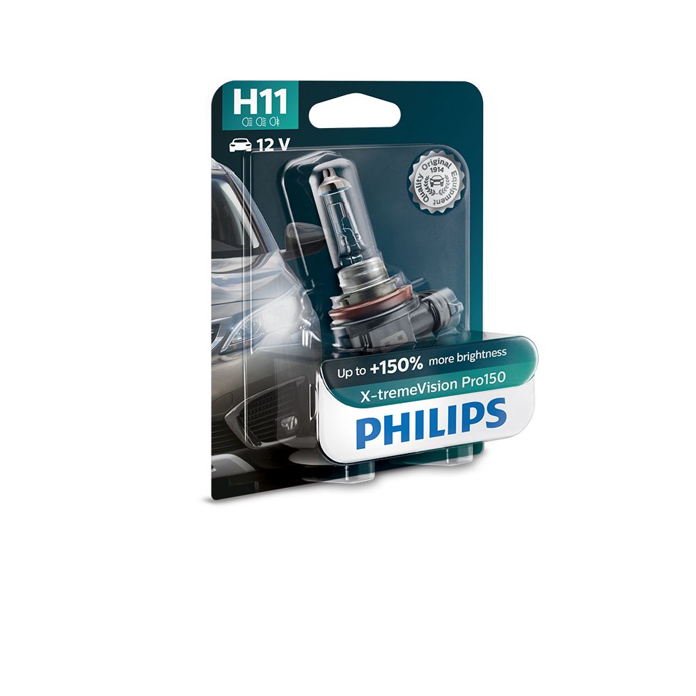 Philips XTremeVision Pro150 H11-pirn, +150%
