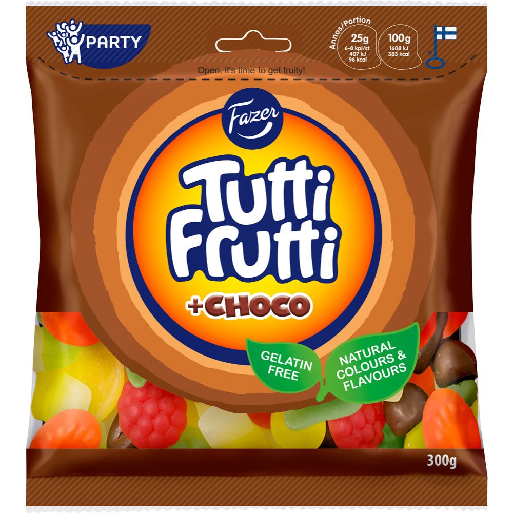 Fazer Tutti Frutti Choco Naturals makeispussi 300 g