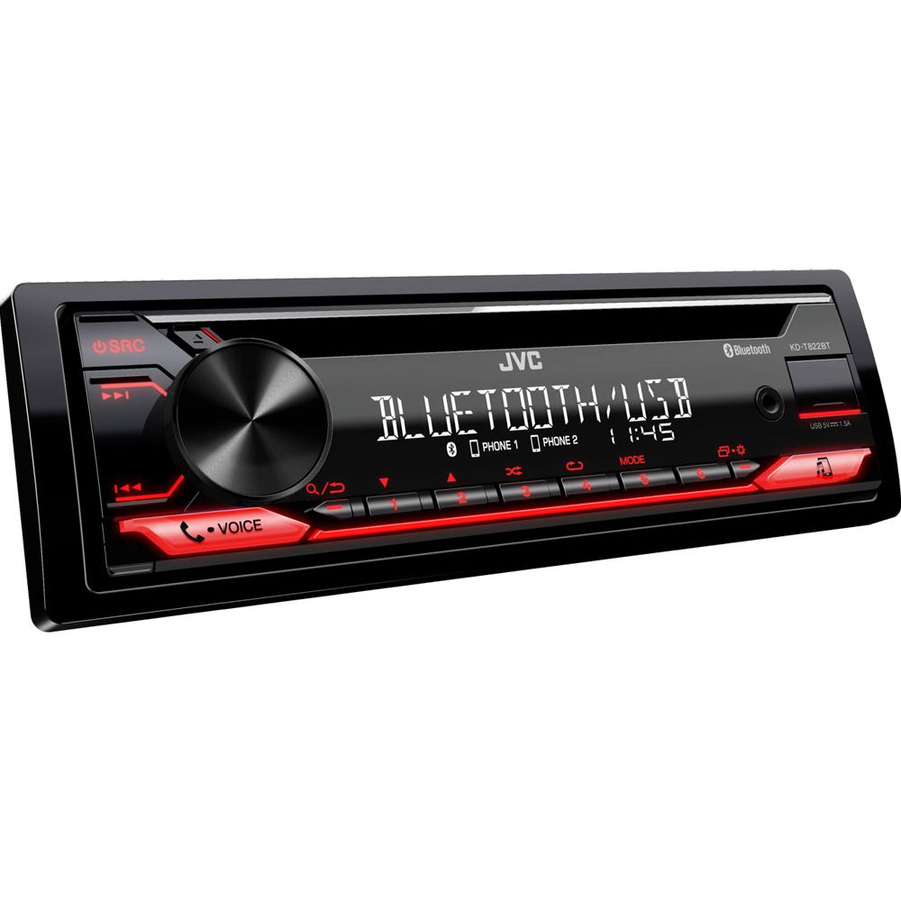 JVC KD-T822BT 1-DIN autosoitin