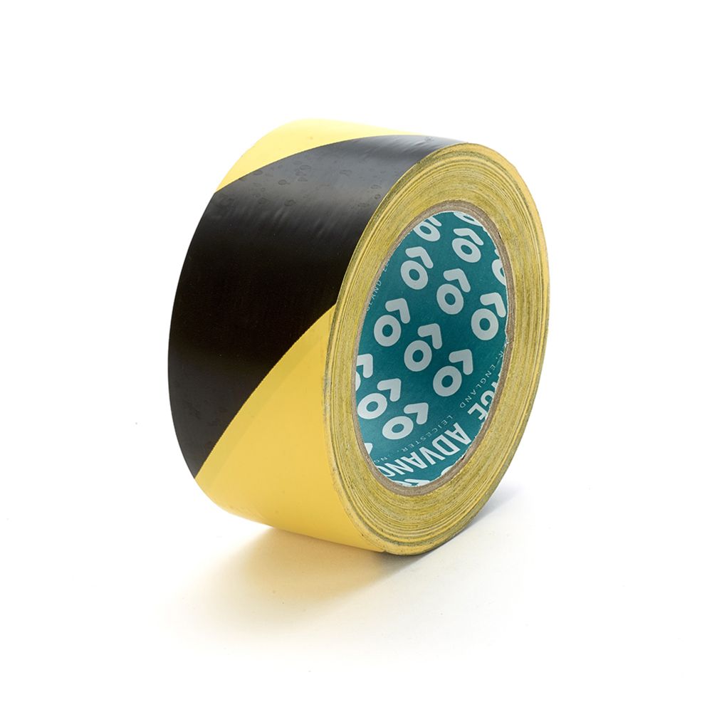 Hoiatusteip kollane/must 50 mm x 33 m