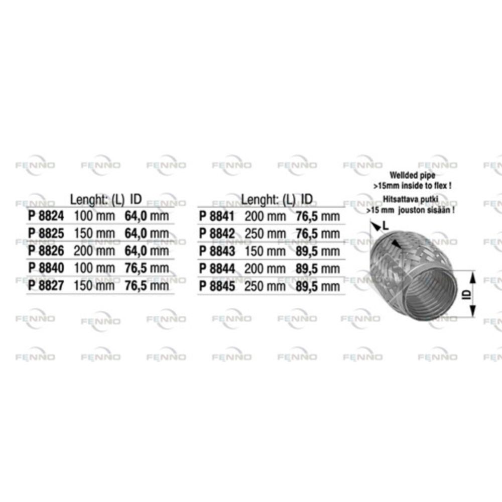 Joustoliitin 76,5x150mm interlock