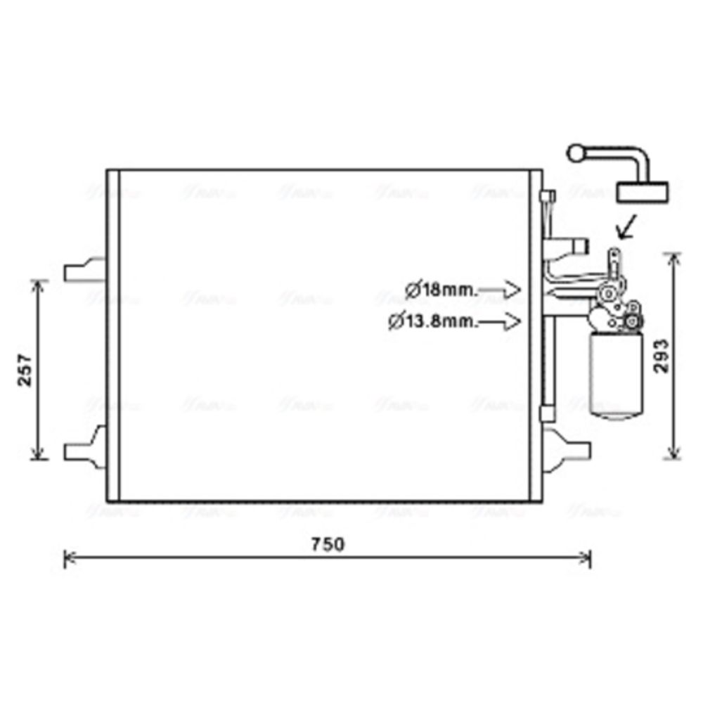 Ilmastointilaitteen lauhdutin 30-00459