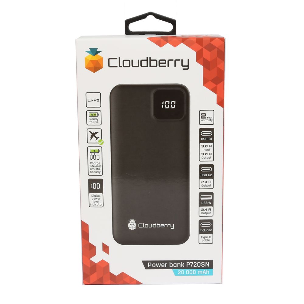 Cloudberry akupank, 20 000 mAh