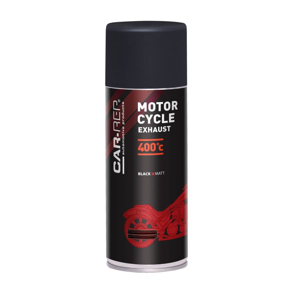 Car-Rep Motorcycle spreivärv mattmust kuumakindlus 400°C 400 ml