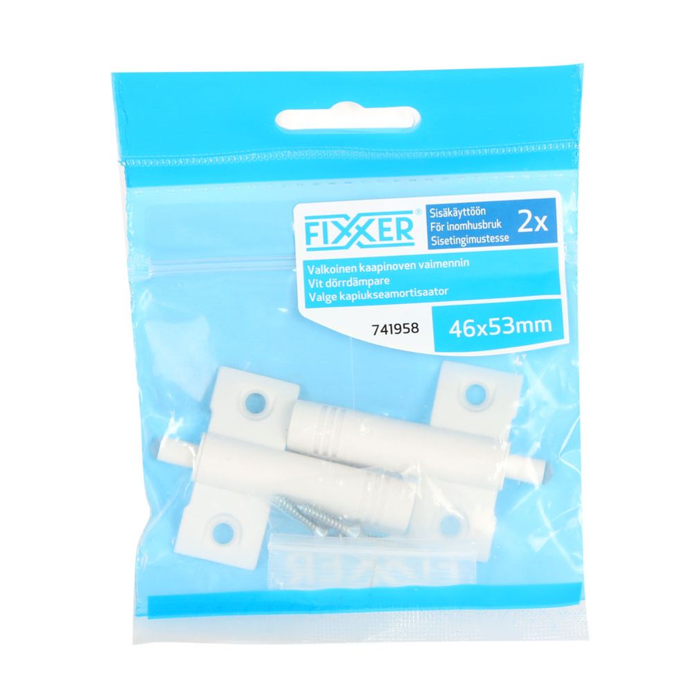 Fixxer® kapiukse amortisaator valge 2 tk