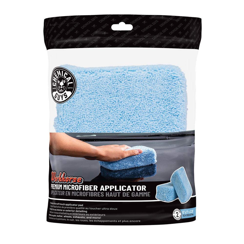 Chemical Guys Workhorse Premium Applicator mikrokuitulevitin 76 x 127 x 57 mm 2 kpl