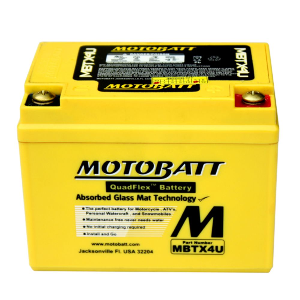 Motobatt MC-batteri 12 V 4 Ah MBTX4U