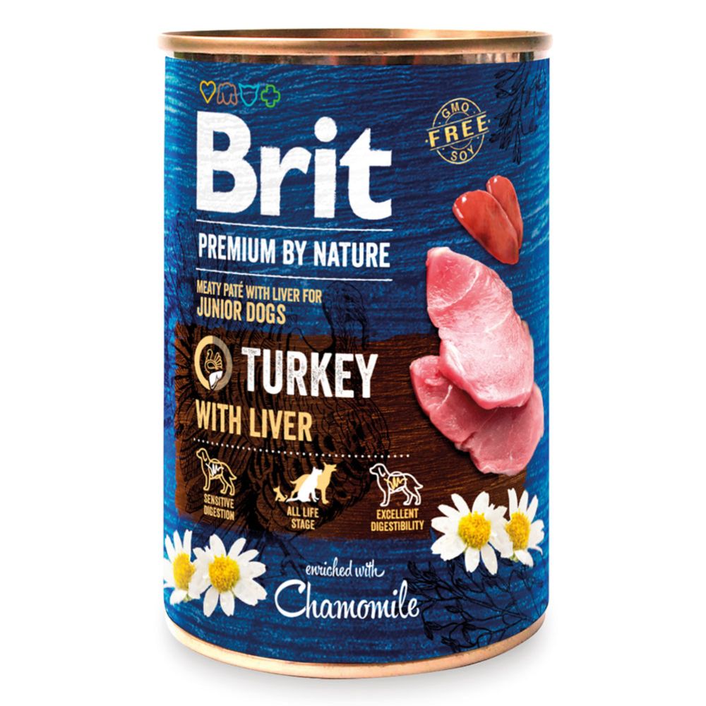 Brit Premium by Nature kalkon & lever för valpar 400 g