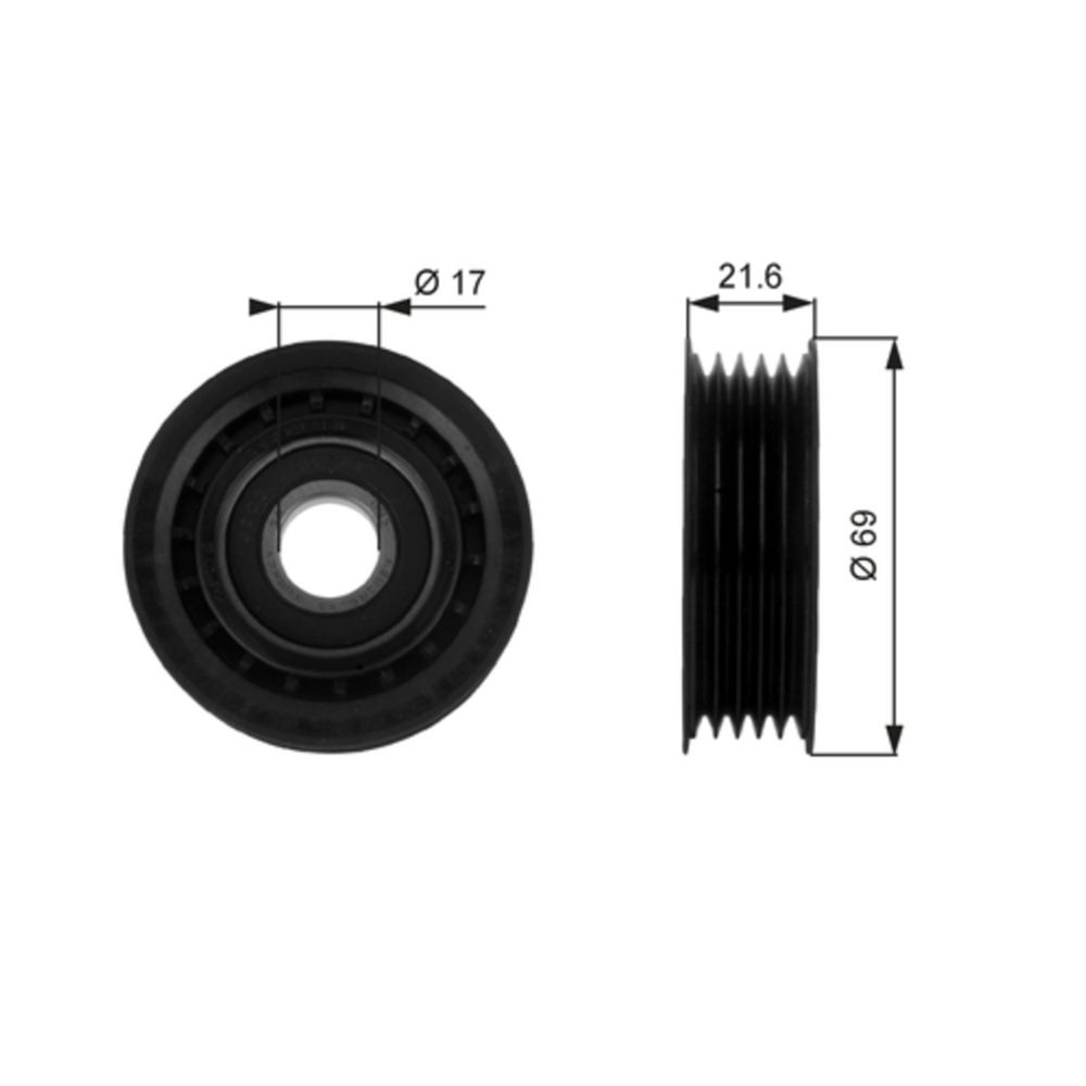 Styrrulle, multiribbrem 30-0807