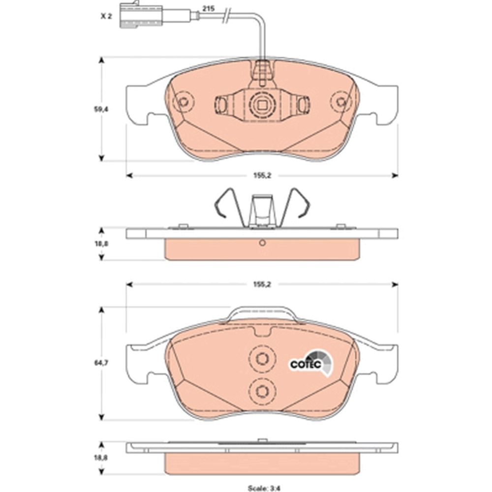 Bromsbeläggssats 97-23180