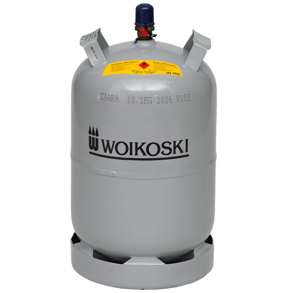 Woikoski nestekaasu 11 kg TÄYTTÖ (teräspullo, painoventtiili)