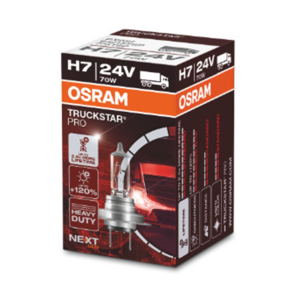 Osram Truckstar PRO Next Gen H7-polttimo +120% 24V 70W