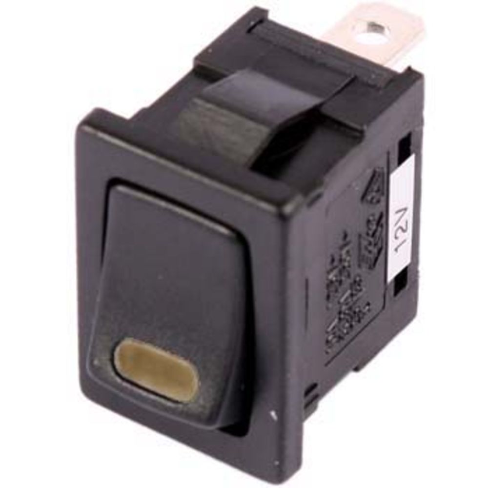 Minivaggströmbrytare 13x19 mm gul