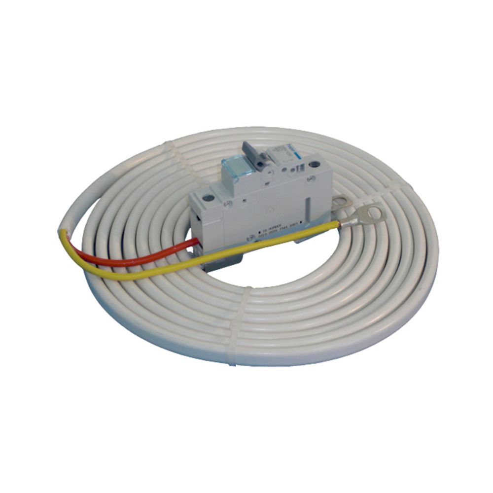 Batterikabel 3 m + 25A automatsäkring vit