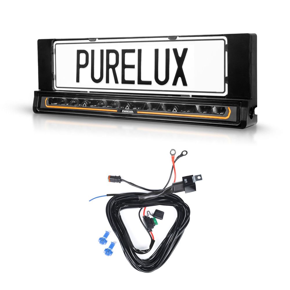 Purelux Apex S500 lisatuli integreeritud numbrimärgi hoidjaga
