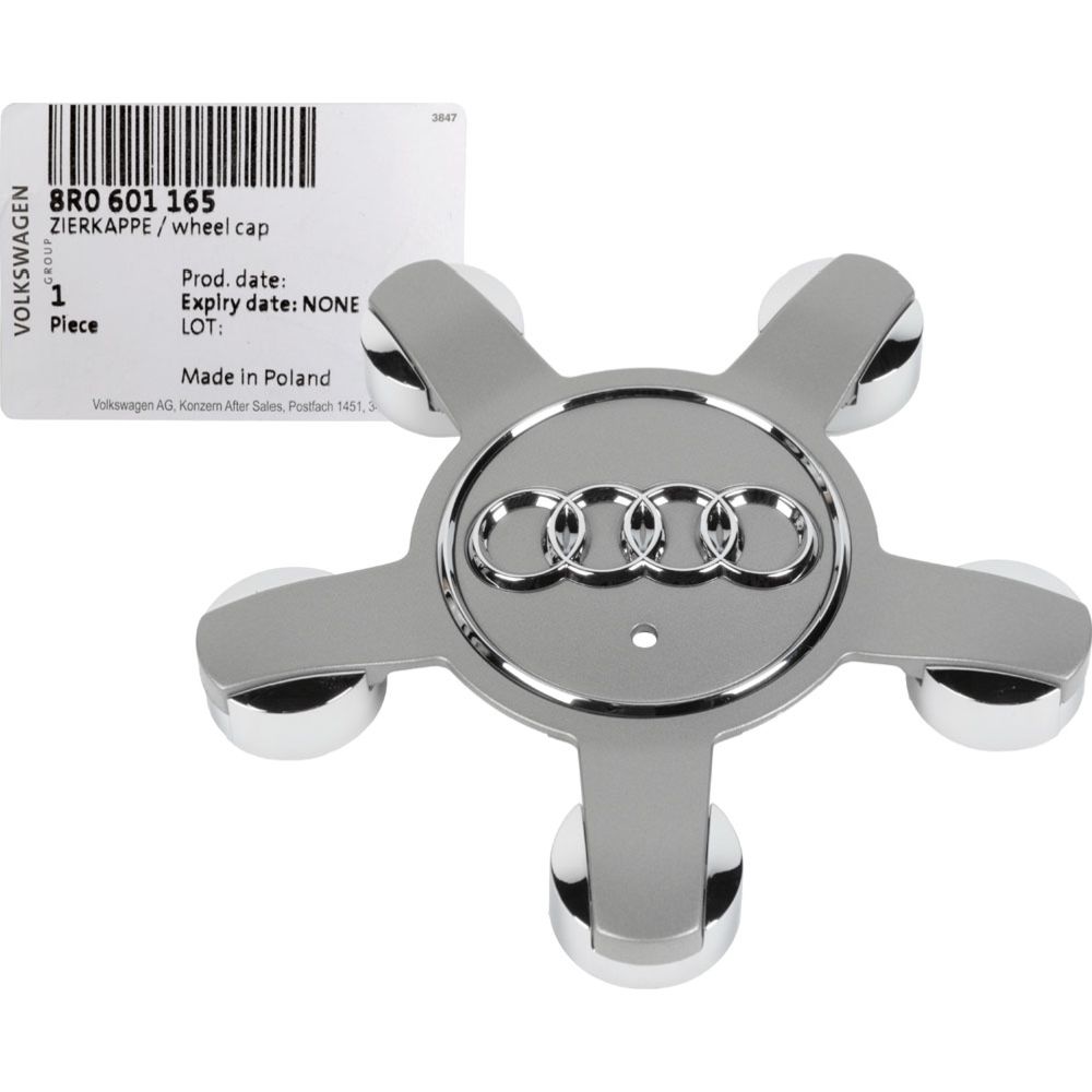 Fälgemblem silver "5-ekrad" Audi OE-kvalitet
