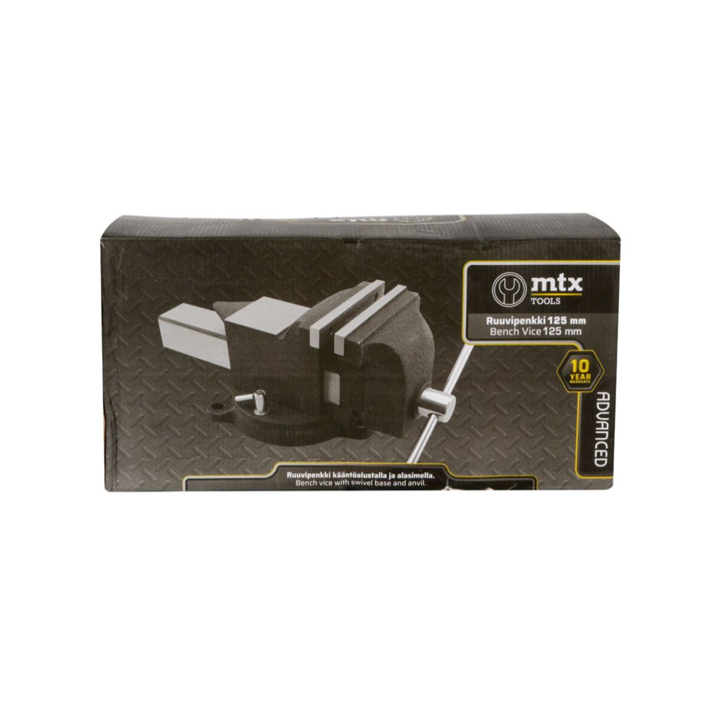 MTX Tools kääntyvä ruuvipenkki alasimella 125 mm
