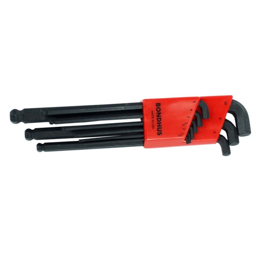 Bondhus SBLX9M insexnyckelsats 1,5–10 mm klothuvud