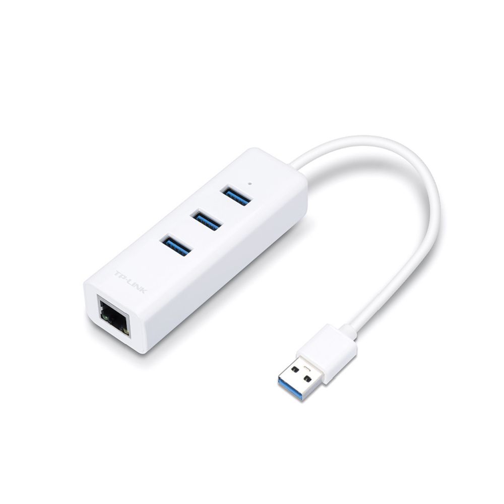 TP-link UE330 USB-hub och nätadapter