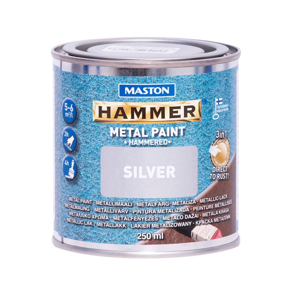 Hammer metallivärv, vasaralakk, hõbe, 250 ml