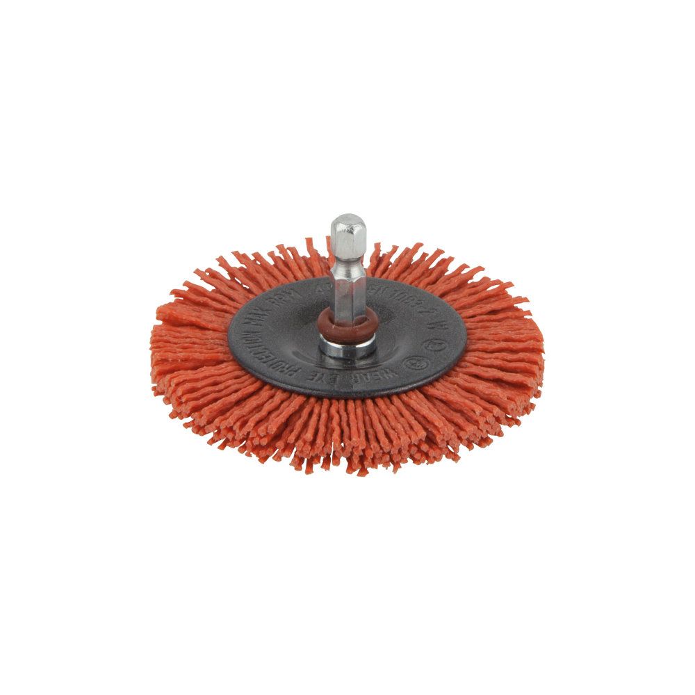 Wolfcraft® nylonskivborste med sexkantshuvud hård 75 x 10 mm