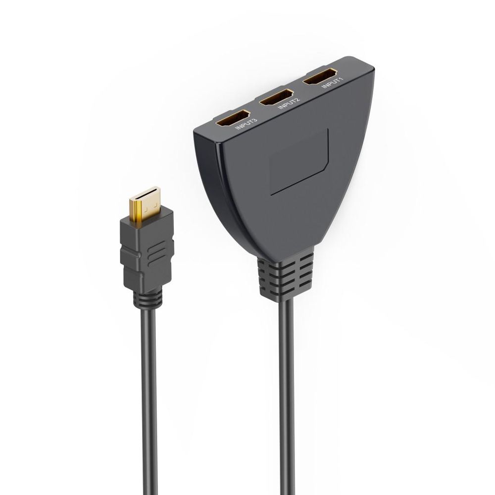 Hama HDMI-kytkin, HDMI uros (lähtö) - 3 x HDMI naaras (tulo), 4K