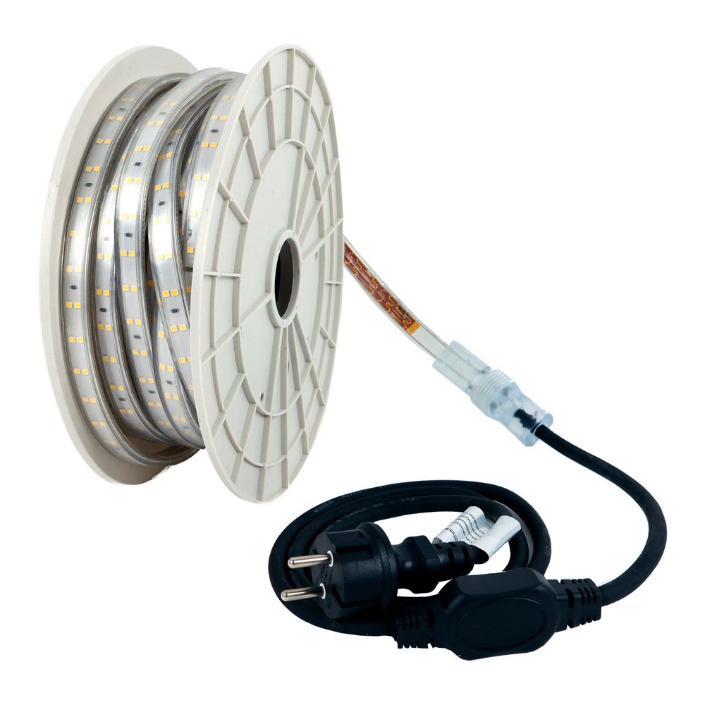 Led Energie LED-ljuslist med kabelvinda 230 V 15 m 12 000 lm