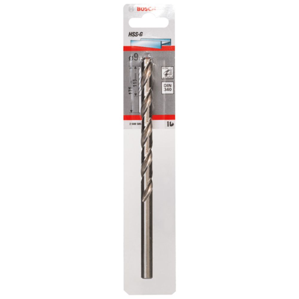 Bosch HSS G DIN 340 metalliporanterä 9,0 mm