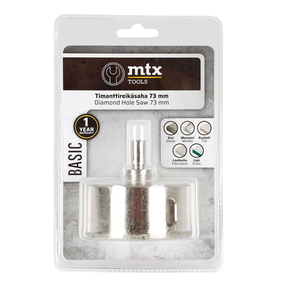 MTX Tools Basic teemantkattega augusaag, 73 mm