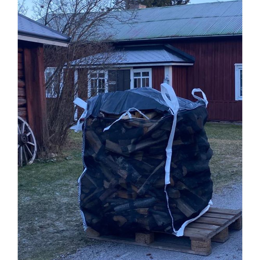 Vedsäck med överdrag extra stark 1 m³