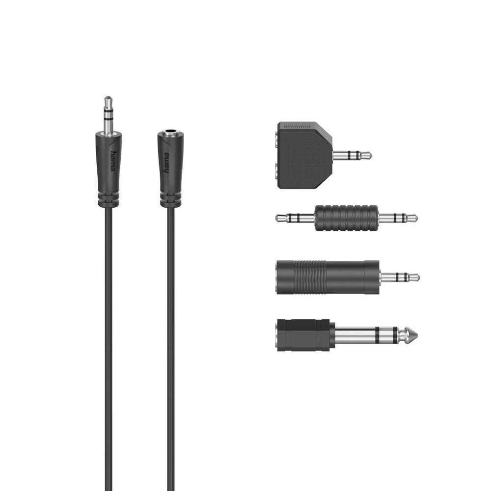Hama audioadaptersats, 5 delar, 3,5 mm/6,3 mm, 2,5 m