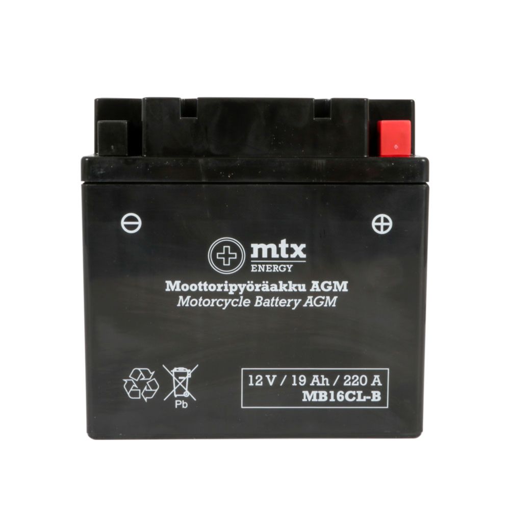 MTX Energy AGM-akku 12V 19Ah "MB16CL-B" (P175xL100xK175mm)